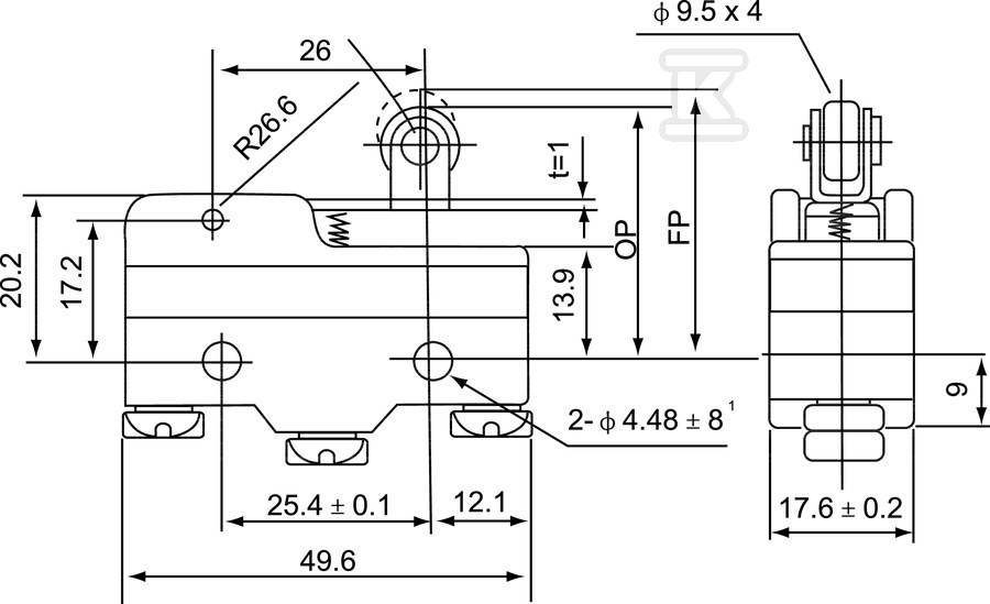 Páčka miniatúrneho konektora je krátka - MS\1704